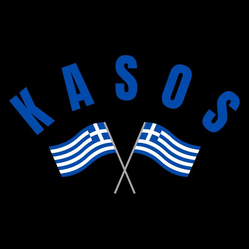 Drapeaux grecs de Kasos croisés