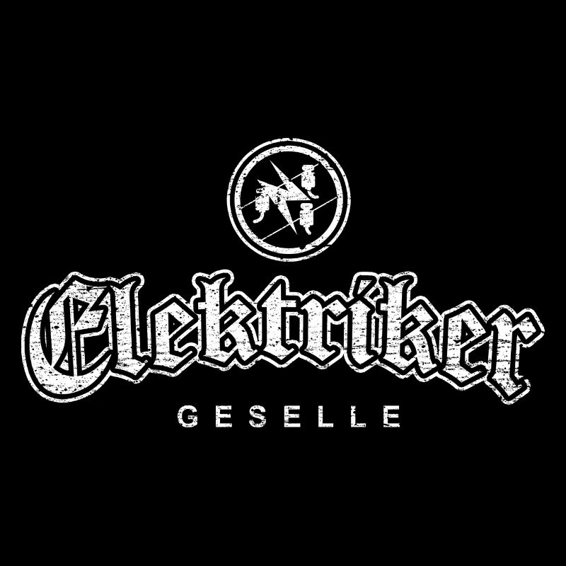 Elektriker Geselle Zunftzeichen mit cooler Schrift