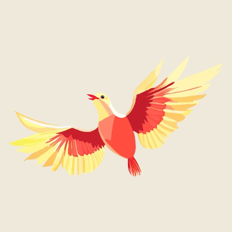 Bird hovering in the sky