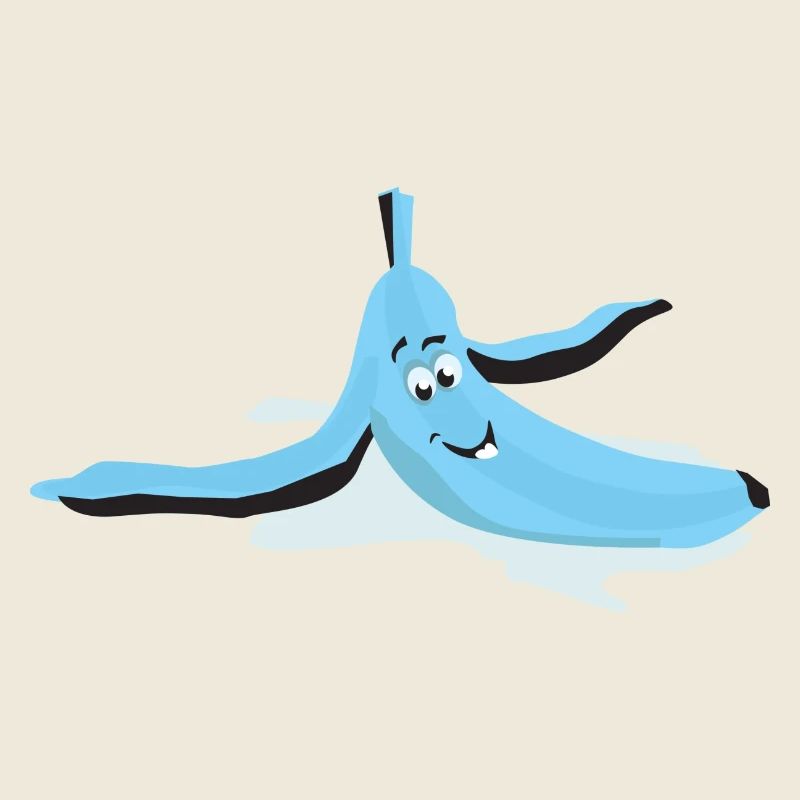 Augerutschte Banane