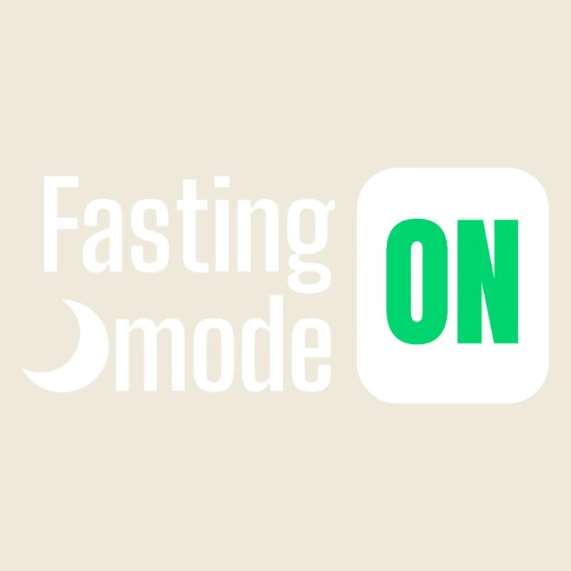 Fasting mode ON text design