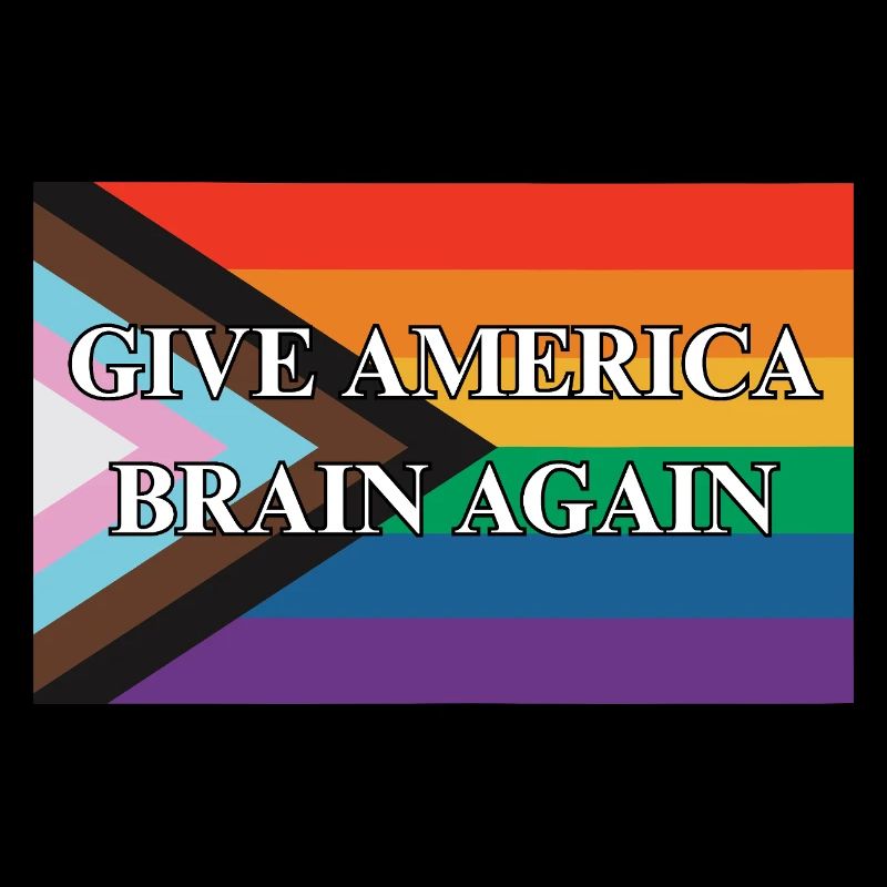 Give America Brain Again Progress Pride Flag