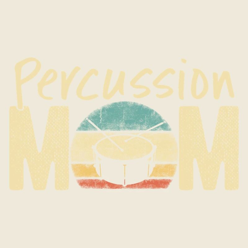 Percussion Maman Rétro Vintage Marching Band Design