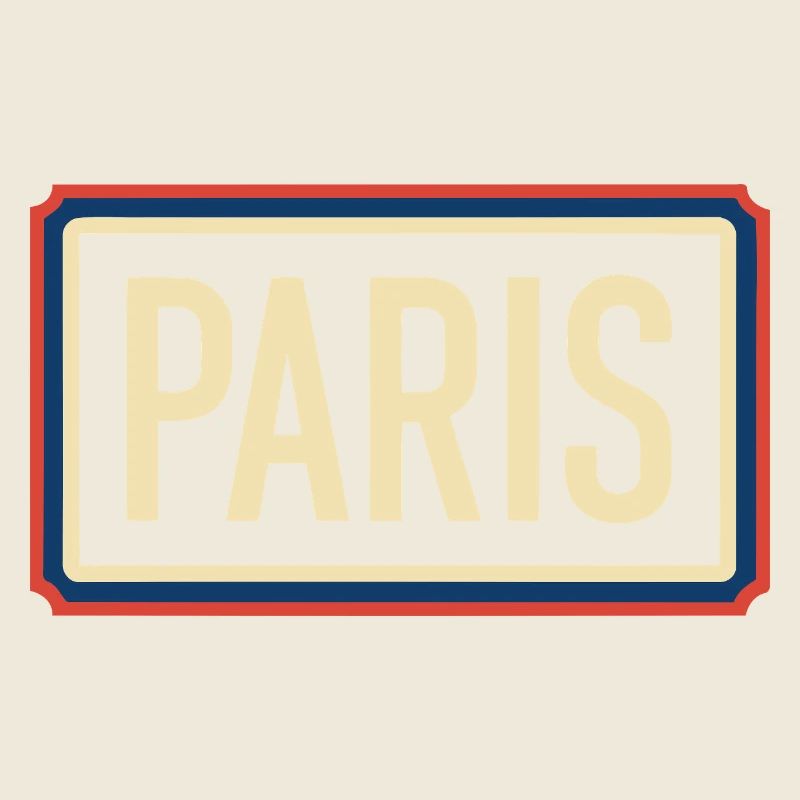 Paris Retro Badge Emblem