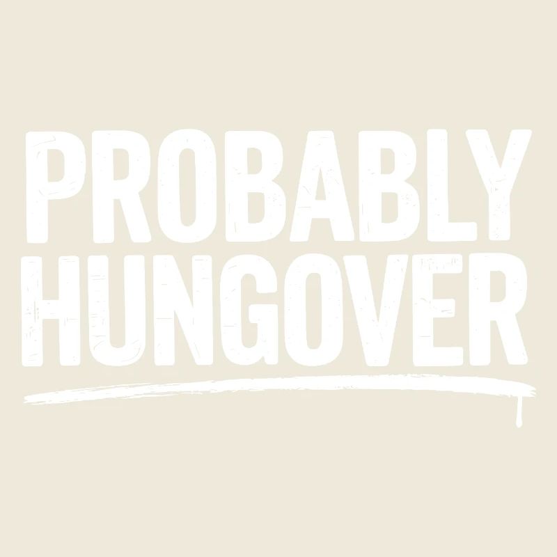 Probably Hungover – Bold Typo Gift Funny