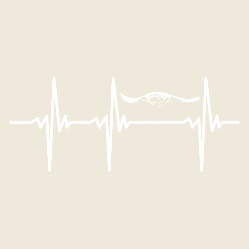 Heartbeat for flying rays - Elegant manta rays