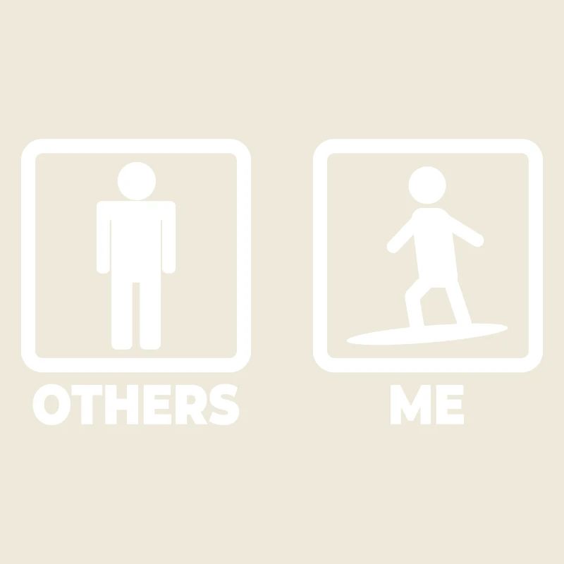 Surfer Stick Figure