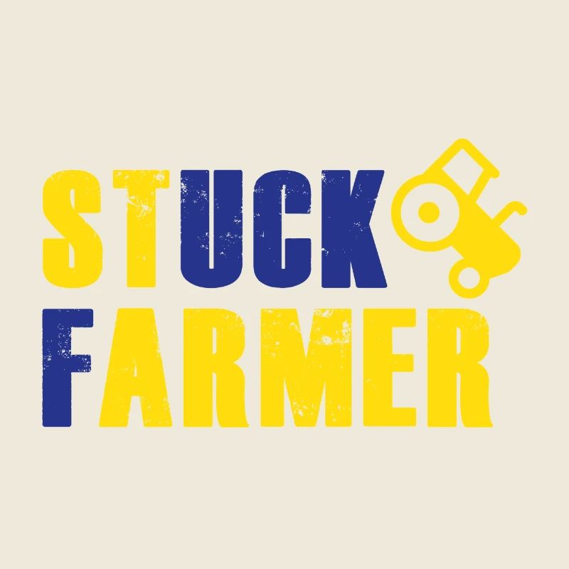 STUCK FARMER YELLOW BLUE