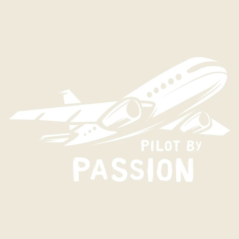 Pilot by Passion - Airplane and Aviation Logo