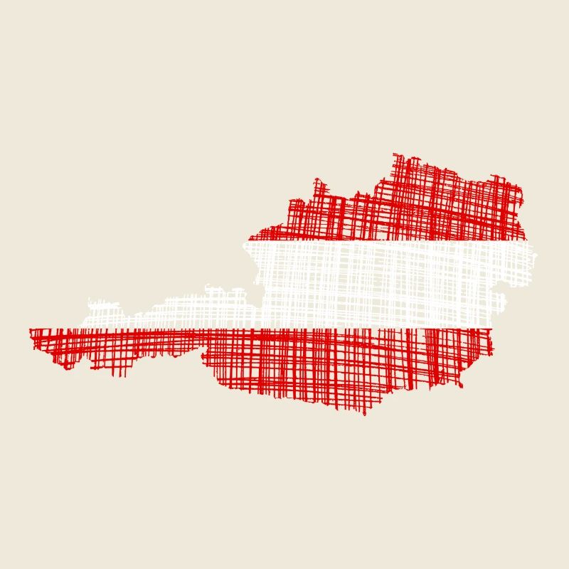Austria Map Flag Art Austria Doodle