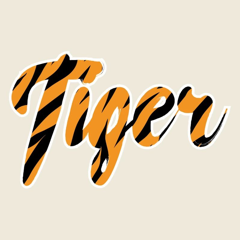 Tiger lettering pattern black stripes