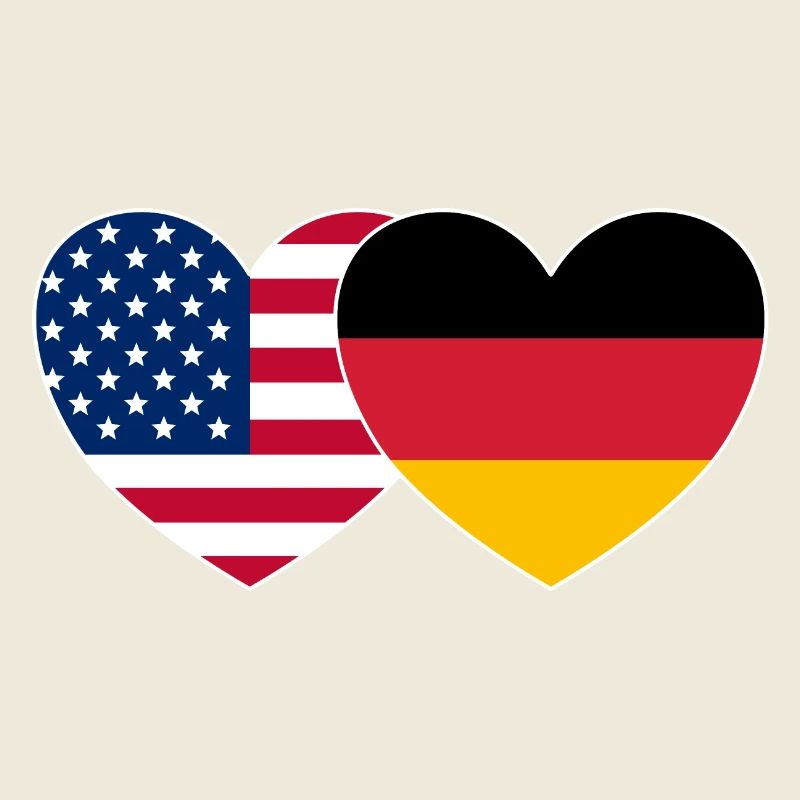 USA Germany Flag Heart