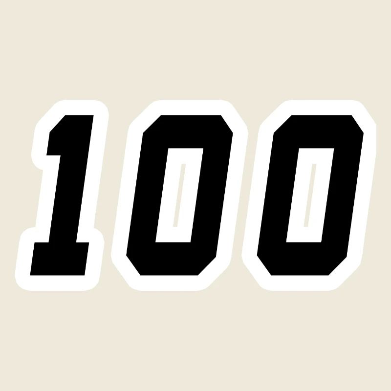 Zahl einhundert 100