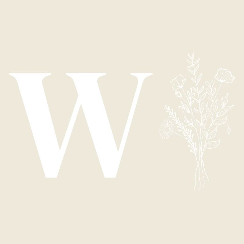 Minimalistisches Blumen-Lette