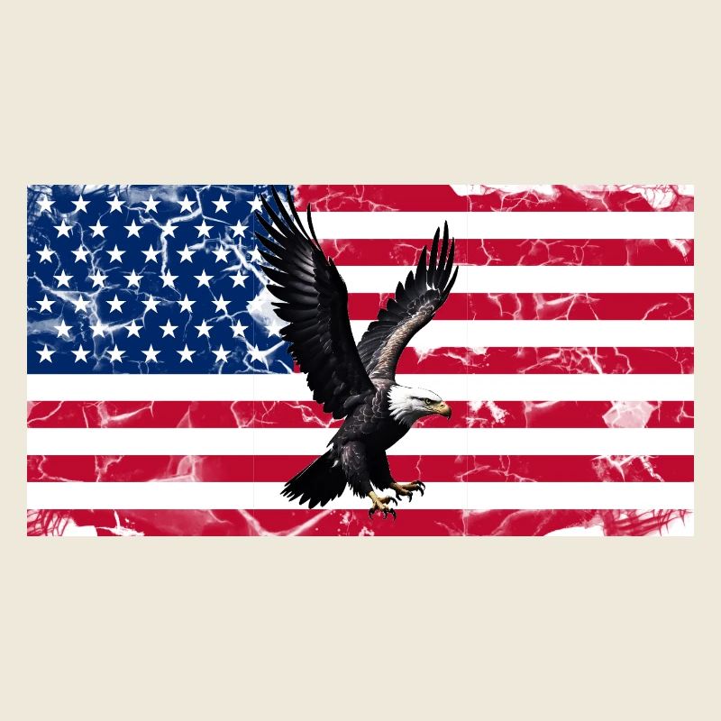 Liberty Eagle over US flag