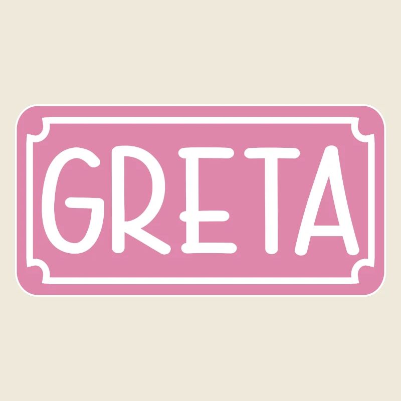 NAMENSGESCHENK MÄDCHEN GRETA SCHILD