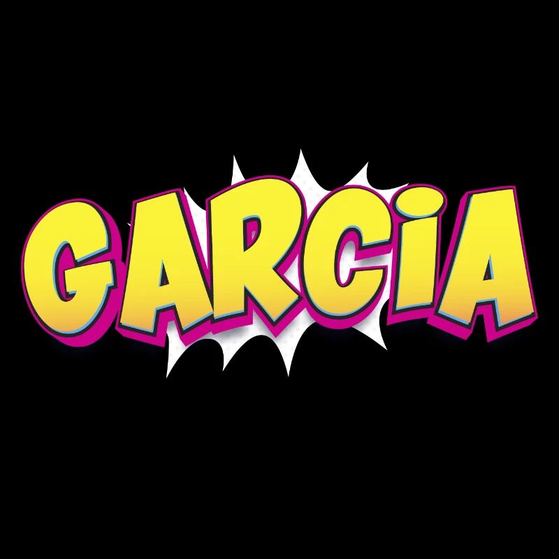 Garcia Custom Name Comic Book Style Pop Art,