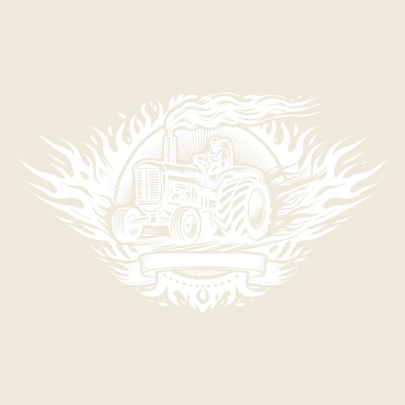 Logo de traction de tracteur