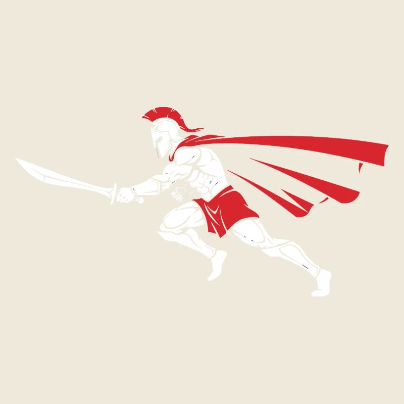 Spartan Attack Sword Mascot Spartan Dash
