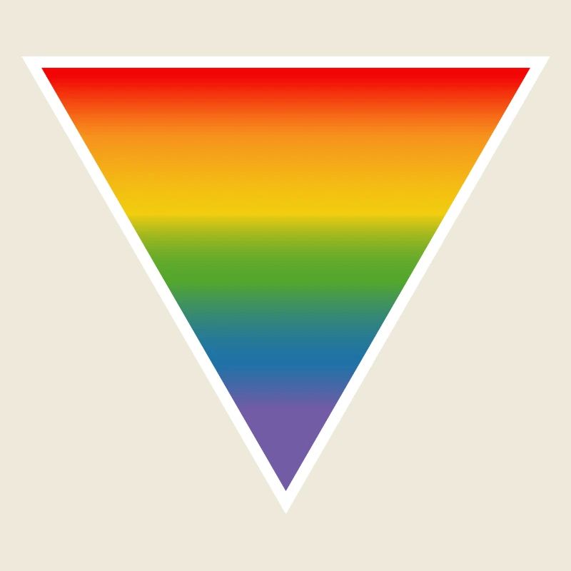 Triangle arc-en-ciel LGBTQIA blanc