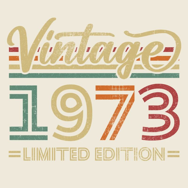 Vintage 1973 Anniversaire Rétro