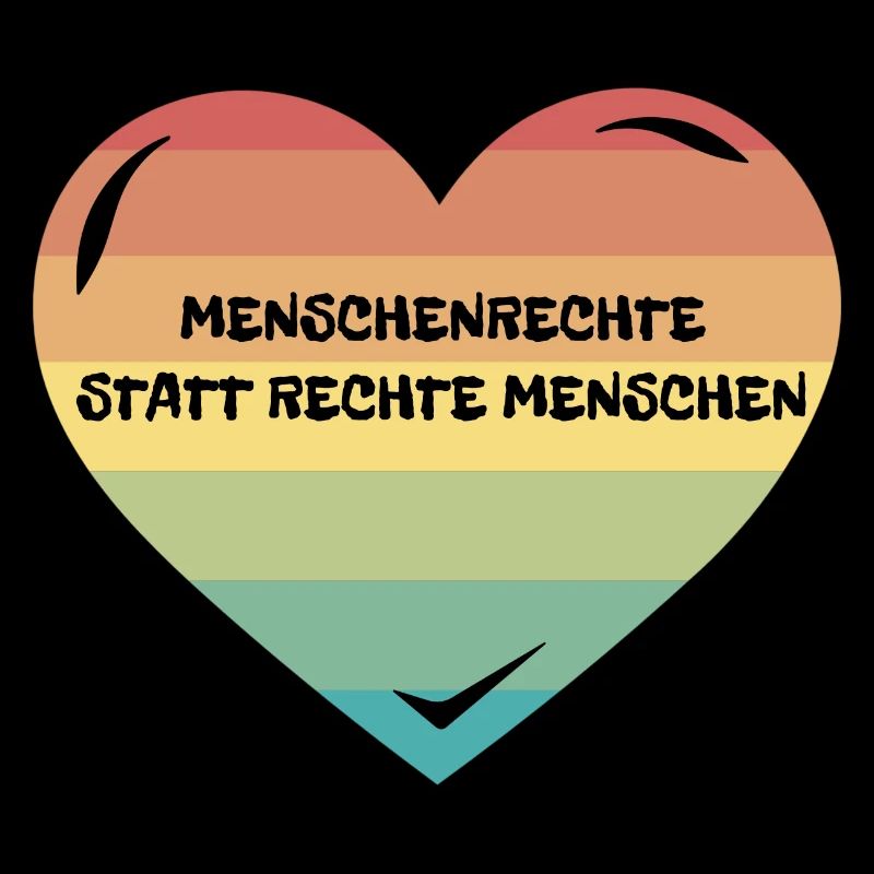 Regenbogen Herz Menschenrechte Demonstration