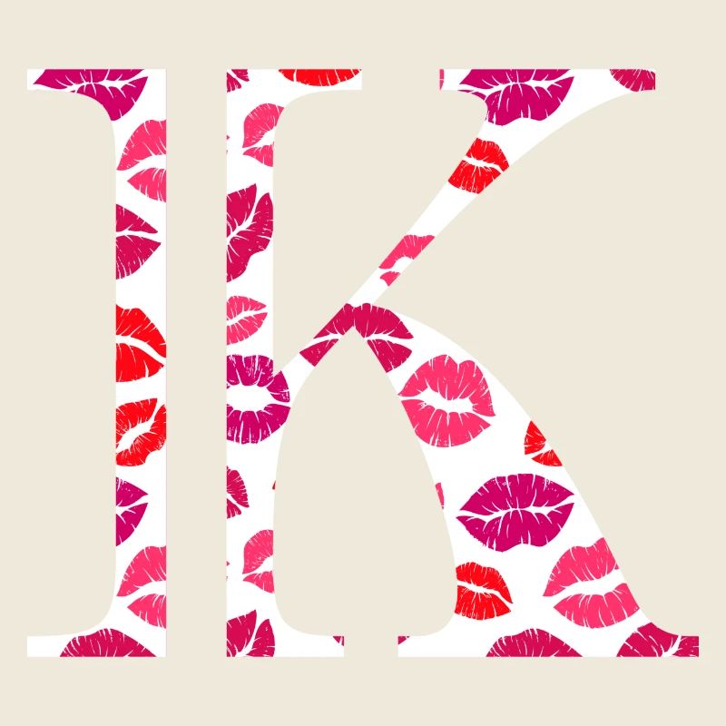 Letter k kisses