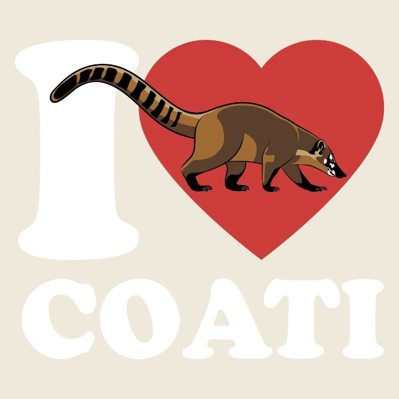 I Love Coati - Herz - Lieblingstier