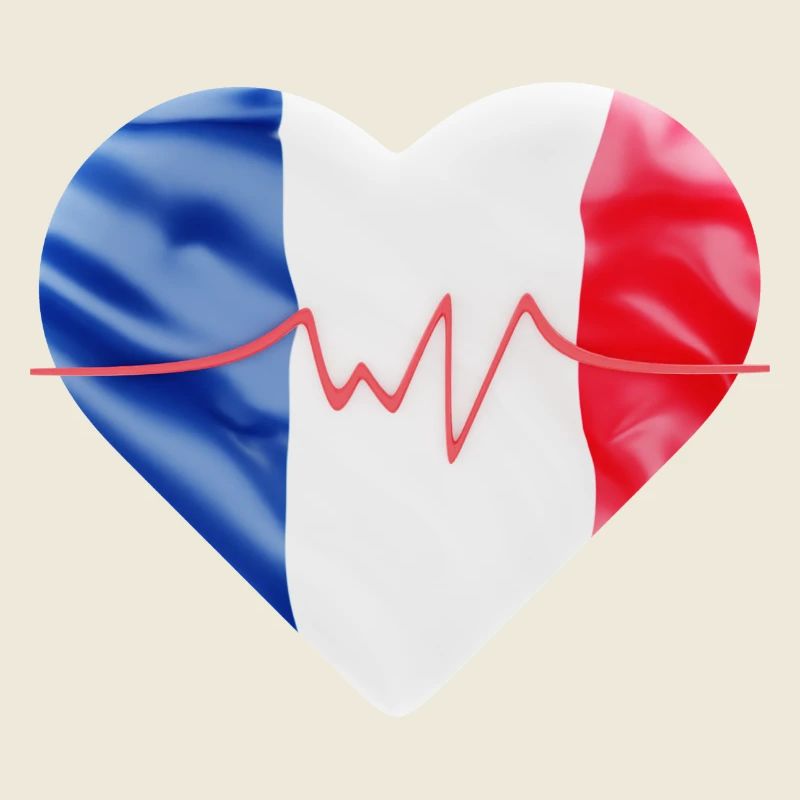 French flag - blue, white, red