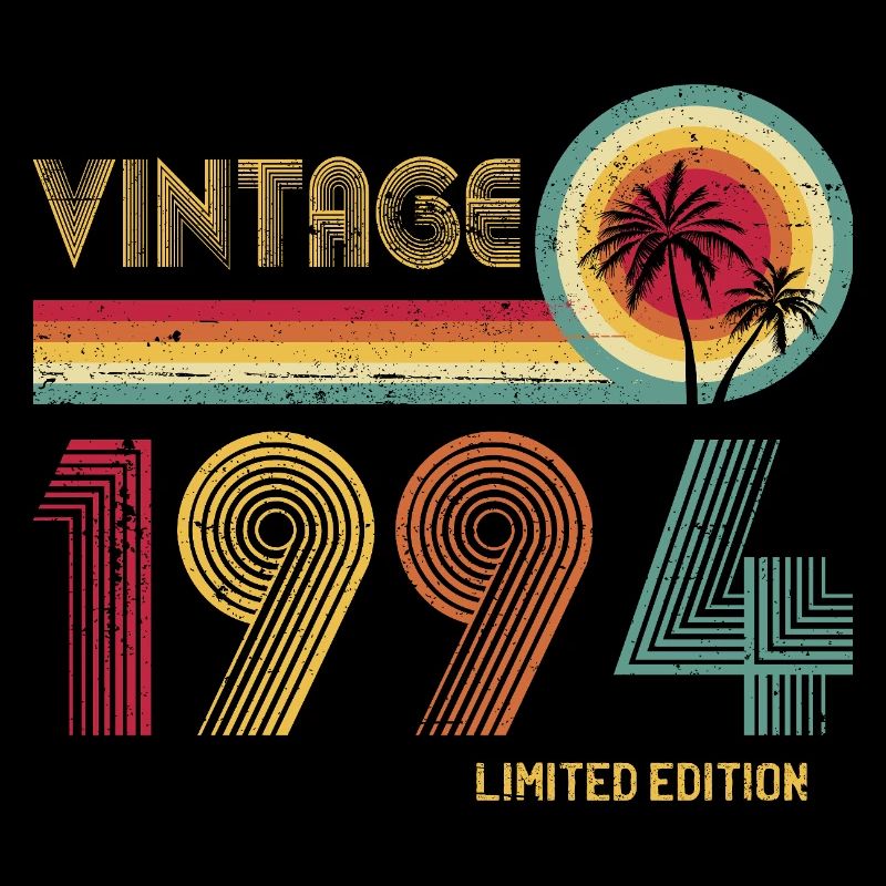 Design rétro vintage des années 90 avec coucher de soleil