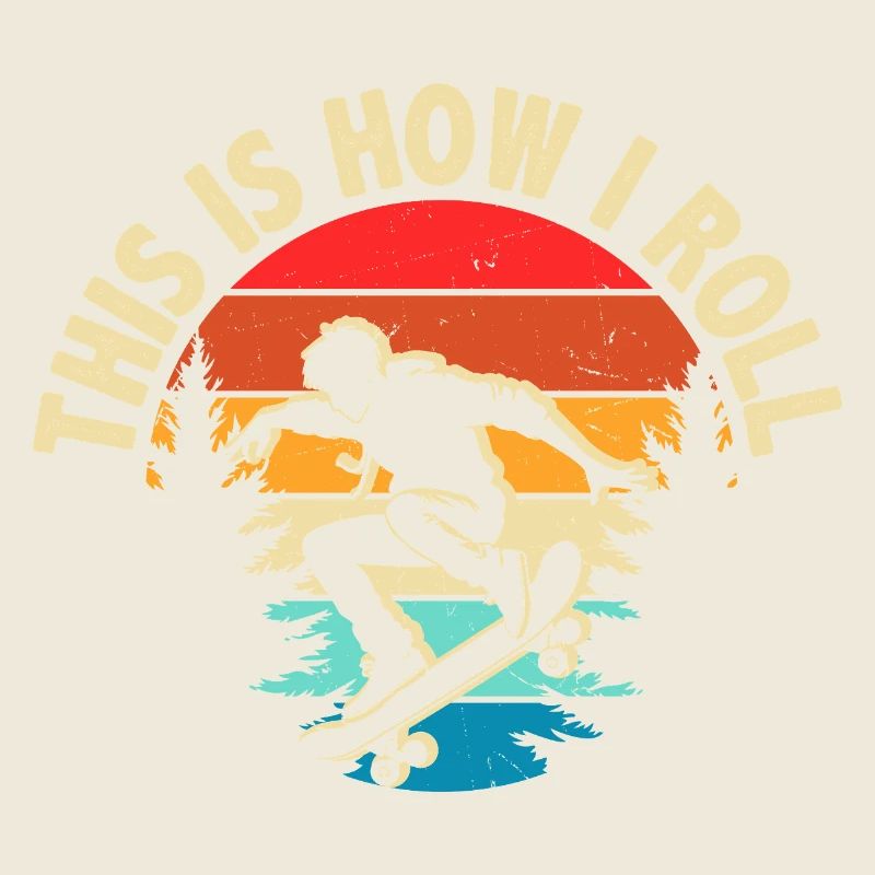 C’est comme ça que je roule le skateboard