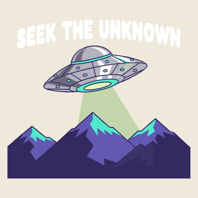 UFO over mountain ranges