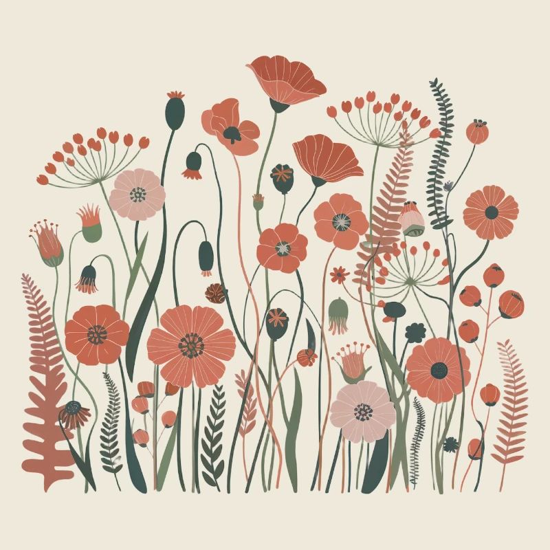 Boho Wildblumen – Blühende Harmonie
