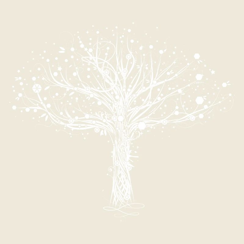 A white tree