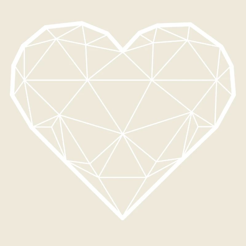 3D heart white
