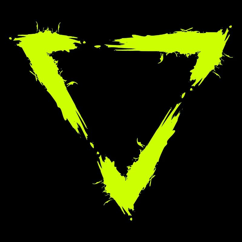 Symbol triangle brush design new yellow