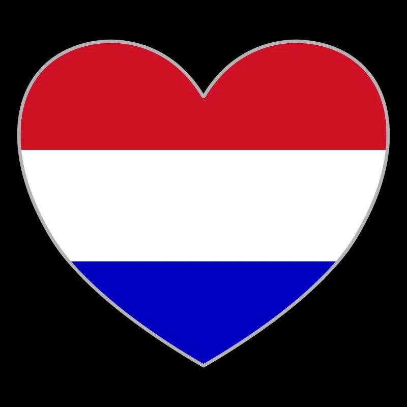 Cœur du drapeau de la Hollande