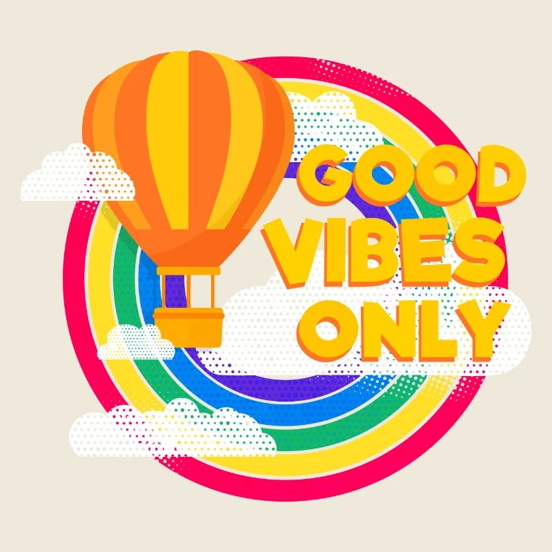 Balloon & Rainbow (Good Vibes)