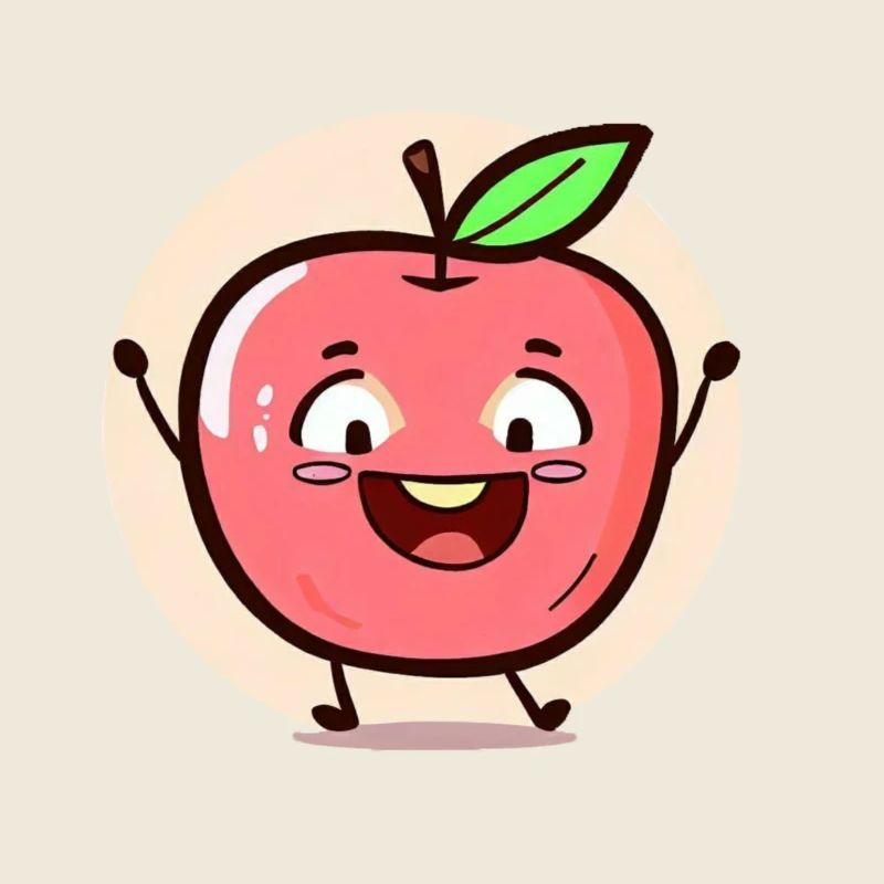 Fröhlicher Apfel