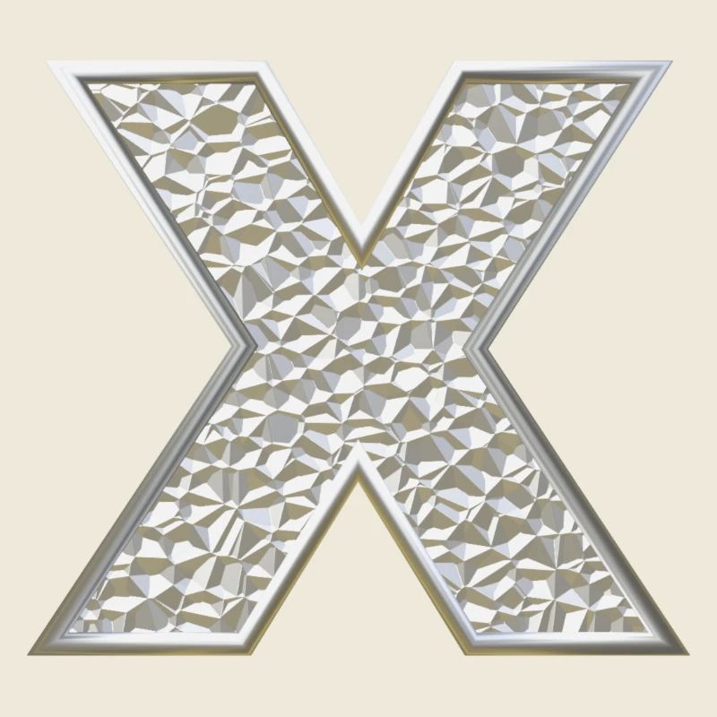 X, lettre, initiale, monogramme,