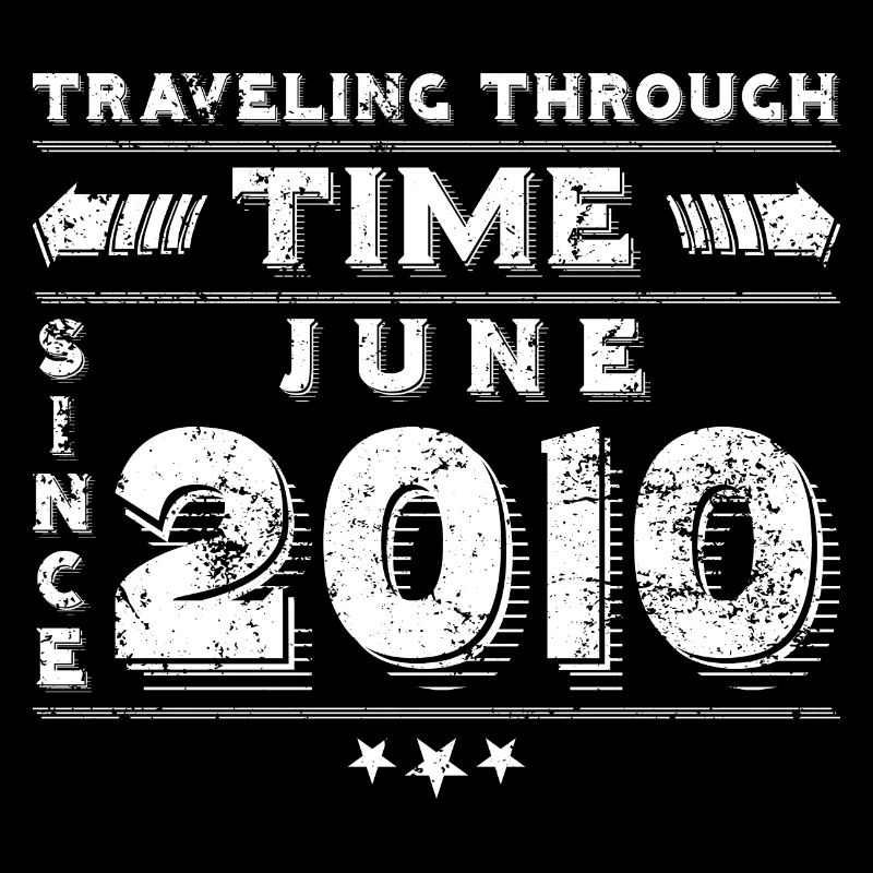 Vintage Zeitreise Geburtstags Design Juni 2010