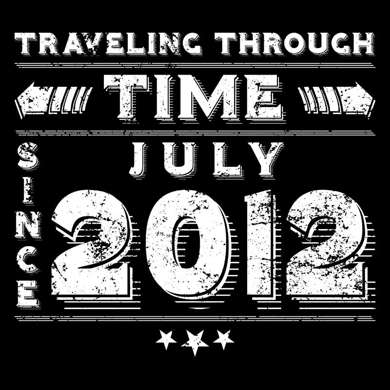 Vintage Zeitreise Geburtstags Design Juli 2012
