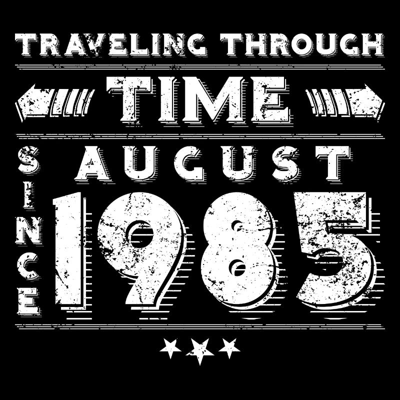 Vintage Zeitreise Geburtstags Design August 1985