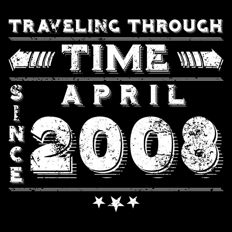 Vintage Zeitreise Geburtstags Design April 2008