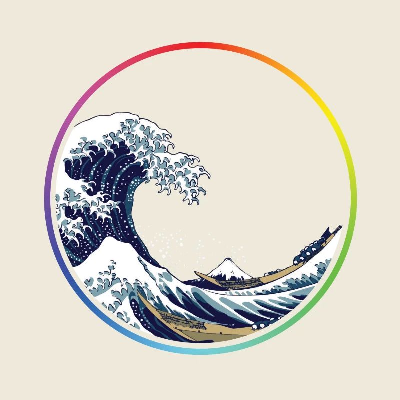 Regenbogen-Wellen-Kreis
