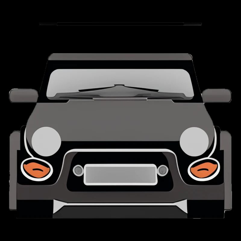 Minimalistisches Auto frontal