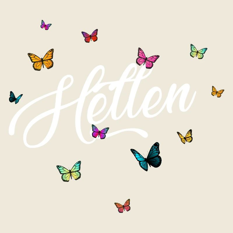 HELLEN - Nom de fille avec des papillons colorés
