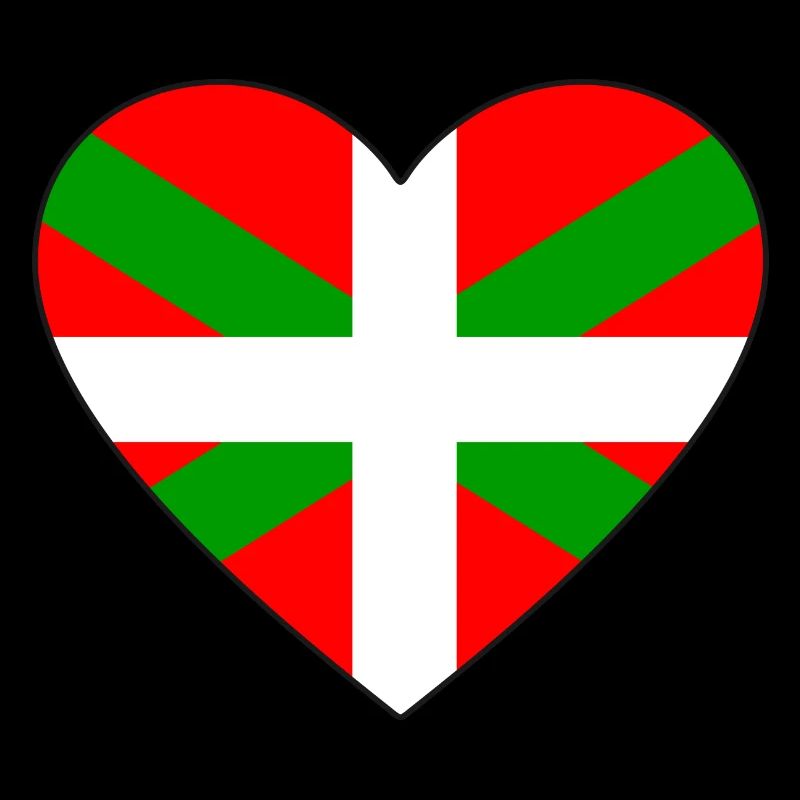 Drapeau basque coeur