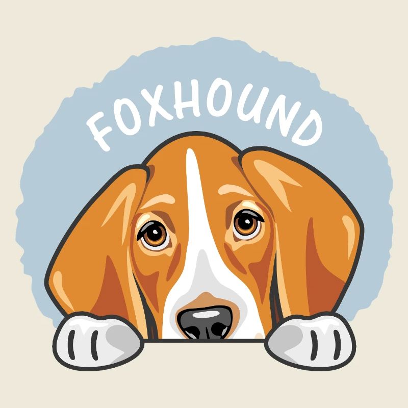 Coup d’œil mignon foxhound triste