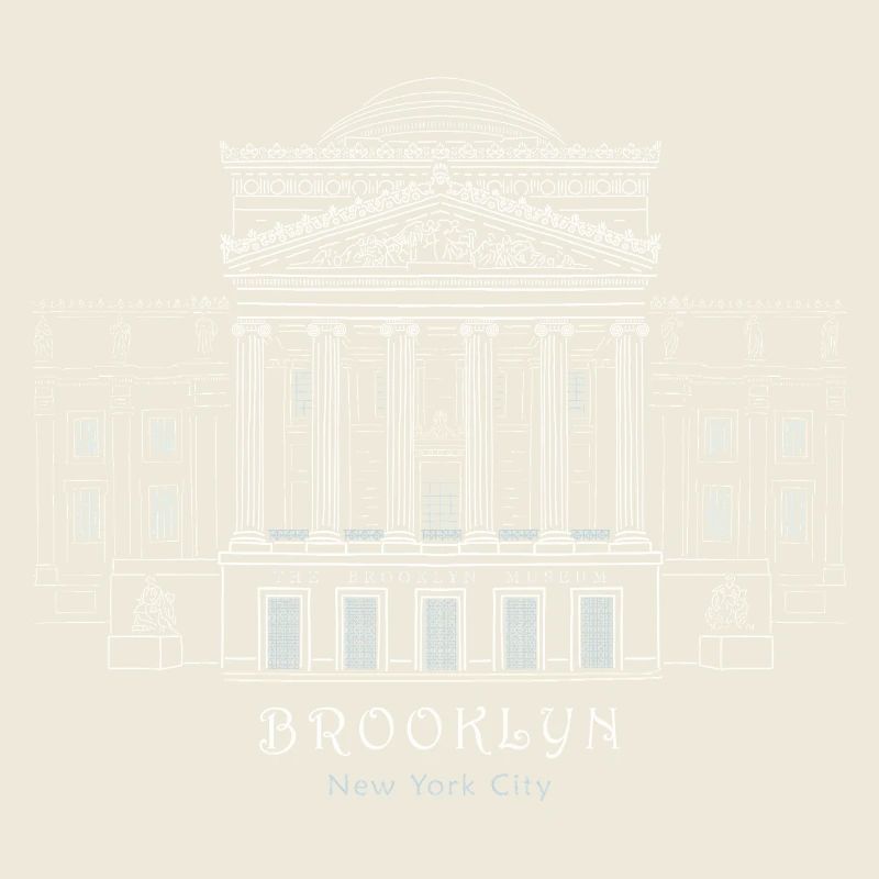 New York, dessin au trait Musée de Brooklyn